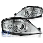 Set de faruri tuning cu ochi de înger halogen potrivit pentru Citroen C3 03.2002-2009, stânga și dreapta Performance AutoTuning