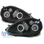 Set de faruri tuning cu ochi de înger halogen potrivit pentru Fiat GRANDE PUNTO 09.2005-2008, stânga și dreapta Performance AutoTuning