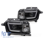 Set de faruri tuning potrivit pentru Chevrolet Camaro 2009-2013 cu bază neagră, stânga și dreapta Performance AutoTuning