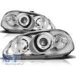 Set de faruri tuning potrivit pentru Honda Civic 03.1999-02.2001 cu bază cromată, stânga și dreapta Performance AutoTuning