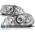 Set de faruri tuning potrivit pentru Honda Civic 03.1999-02.2001 cu bază cromată, stânga și dreapta Performance AutoTuning