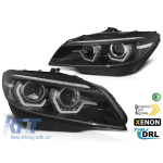Set de faruri xenon cu ochi de înger 3D potrivit pentru BMW Z4 E89 2009-2013 pentru AFS, bază neagră, stânga și dreapta Performance AutoTuning