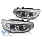 Set de faruri xenon potrivit pentru BMW Seria 4 F32 coupe, F33 cabrio 2013-2017 cu bază cromată, pentru modelul cu lumini DRL de fabrică, fără AFS, stânga și dreapta Performance AutoTuning