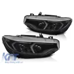 Set de faruri xenon potrivit pentru BMW Seria 4 F32 coupe, F33 cabrio 2013-2017 cu bază neagră, pentru modelul cu lumini DRL din fabrică, fără AFS, stânga și dreapta Performance AutoTuning