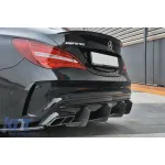 Aditiv Maxton Design pentru difuzor versiunea 1 potrivit pentru bara de protecție A Design pentru Mercedes CLA A45 C117 după 2017, negru mat Performance AutoTuning