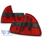 Set de stopuri de tuning potrivit pentru BMW E46 1999-2005 break cu bază roșie și fumurie, stânga și dreapta Performance AutoTuning