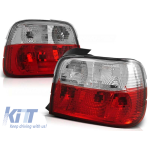 Set de stopuri tuning potrivit pentru BMW E36 12.1990-08.1999 compact cu bază roșie și albă, stânga și dreapta Performance AutoTuning