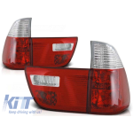 Set de stopuri tuning potrivit pentru BMW X5 E53 09.1999-10.2003 cu bază roșie și albă, stânga și dreapta Performance AutoTuning