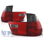Set de stopuri tuning potrivit pentru BMW X5 E53 09.1999-10.2003 cu bază roșie și fumurie, stânga și dreapta Performance AutoTuning