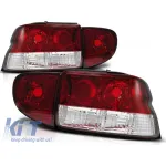 Set de stopuri tuning potrivit pentru Ford ESCORT MK6/7 1993-2000 sedan, hatchback, cabrio cu bază roșie și albă, stânga și dreapta Performance AutoTuning