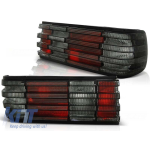 Set de stopuri tuning potrivit pentru Mercedes S-Class W126 1982-1993 cu bază roșie și fumurie, stânga și dreapta Performance AutoTuning