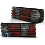 Set de stopuri tuning potrivit pentru Mercedes S-Class W126 1982-1993 cu bază roșie și fumurie, stânga și dreapta Performance AutoTuning