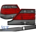 Set de stopuri tuning potrivit pentru Mercedes W140 1995-10.1998 cu bază roșie și fumurie, stânga și dreapta Performance AutoTuning