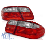 Set de stopuri tuning potrivit pentru Mercedes W210 E-Class 1995-03.2002 sedan cu bază roșie și albă, stânga și dreapta Performance AutoTuning