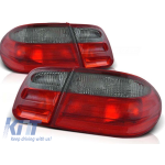 Set de stopuri tuning potrivit pentru Mercedes W210 E-Class 1995-03.2002 sedan cu bază roșie și fumurie, stânga și dreapta Performance AutoTuning