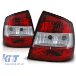 Set de stopuri tuning potrivit pentru Opel ASTRA G 09.1997-02.2004 3/5 uși, hatchback cu bază roșie și albă, stânga și dreapta Performance AutoTuning