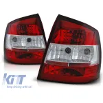 Set de stopuri tuning potrivit pentru Opel ASTRA G 09.1997-02.2004 3/5 uși, hatchback cu bază roșie și albă, stânga și dreapta Performance AutoTuning