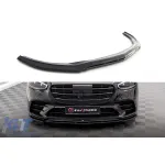 Spoiler Maxton Design potrivit pentru bara de protecție frontală A Design-Line pe Mercedes S-Class W223 după 2020, lac negru Performance AutoTuning