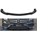 Spoiler Maxton Design potrivit pentru bara de protecție frontală A Design pe Mercedes E-Class, E43 W213 2016-2018, lac negru Performance AutoTuning