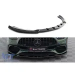 Spoiler Maxton Design versiunea 2 potrivit pentru bara de protecție frontală A Design pe Mercedes E63 W213 după 2021, lac negru Performance AutoTuning
