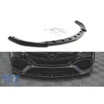 Spoiler Maxton Design versiunea 3 potrivit pentru bara de protecție frontală A Design pe Mercedes E-Class W213, S213 2017-2021, lac negru Performance AutoTuning