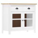 Servantă Hill, alb, 90x40x80 cm, lemn masiv de pin GartenMobel Dekor