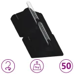 Set de umerașe anti-alunecare, 50 buc., negru, catifea GartenMobel Dekor