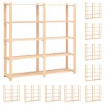 Etajere cu 5 niveluri, 10 buc, 170x38x170 cm, pin masiv, 500 kg GartenMobel Dekor