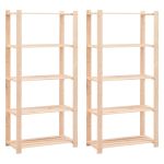 Etajere cu 5 niveluri 2 buc. 80x38x170 cm pin masiv 250 kg GartenMobel Dekor