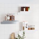 Rafturi de perete, 3 buc., argintiu, oțel inoxidabil GartenMobel Dekor