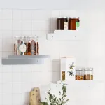 Rafturi de perete, 3 buc., argintiu, oțel inoxidabil GartenMobel Dekor