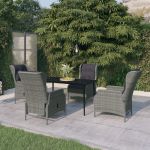 Set de mobilier pentru grădină, 5 piese, gri deschis GartenMobel Dekor