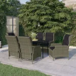 Set de mobilier pentru grădină, 7 piese, maro GartenMobel Dekor