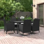 Set mobilier de grădină cu perne, 7 piese, poliratan și sticlă GartenMobel Dekor