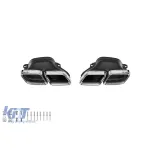 Capace tip A Design din crom, potrivite pentru Mercedes Clasa C W205 după 2013, Clasa E W213 după 2016 Performance AutoTuning