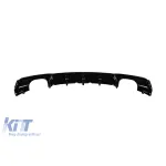 Difuzor tip M Performance Design Design potrivit pentru bara spate M Technik pe BMW Seria 3 F30 sedan, F31 break 2011-2019 -oo--oo-, lac negru Performance AutoTuning