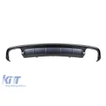 Difuzor tip S6 potrivit pentru bara spate S-line a Audi A6 sedan, break 2016-2018 -oo--oo- Performance AutoTuning