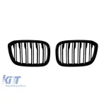 Grile rinichi cu fante duble vopsite în negru, potrivite pentru BMW X3 G01, X4 G02 2017-2021 Performance AutoTuning