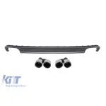 Difuzor tip S7 cu capete cromate potrivit pentru bara spate standard a Audi A7 Sportback 2012-2015 -oo--oo- Performance AutoTuning