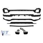 Pachet aerodinamic cu capete cromate potrivit pentru BMW X5 F15 2014-2018 cu bare standard Performance AutoTuning