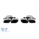 Set A Design tevi de evacuare cromate tip E63 GT potrivite pentru Mercedes E-Class W213 sedan, S213 break 2016-2022 Performance AutoTuning