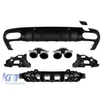 Difuzor tip CLS53 cu capete cromate potrivit pentru bara de protecție spate A Design pe Mercedes CLS C257 după 2018 -oo--oo- Performance AutoTuning