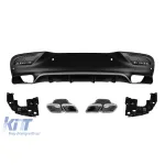 Difuzor tip GLE63 cu capete cromate potrivit pentru Mercedes GLE Coupe C292 2015-2019 -oo--oo-, cu garnitură cromată Performance AutoTuning