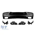 Difuzor tip GLE63 cu capete negre potrivit pentru Mercedes GLE Coupe C292 2015-2019 -oo--oo-, cu garnitură neagră Performance AutoTuning