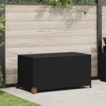 Ladă de depozitare de grădină, negru, 120x65x61 cm, poliratan GartenMobel Dekor