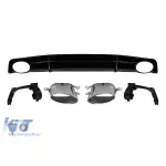 Difuzor tip RS7 cu capete cromate potrivit pentru bara spate S-line pe Audi A7 2015-2018 -O---O- Performance AutoTuning