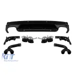 Difuzor tip SQ7 cu capete negre potrivit pentru bara spate S line pe Audi Q7 după 2020 -oo--oo- Performance AutoTuning