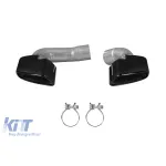 Vârfuri de evacuare negre lucioase potrivite pentru bara spate M pe BMW X5 F15 2013-2018, X6 F16 2014-2019 Performance AutoTuning