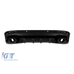 Difuzor tip GLB35 cu capete negre potrivit pentru bara spate A Design pe Mercedes GLB X247 dupa 2019, -o---o-, lac negru Performance AutoTuning