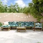 Set mobilier de grădină cu perne, 8 piese, lemn de pin tratat GartenMobel Dekor